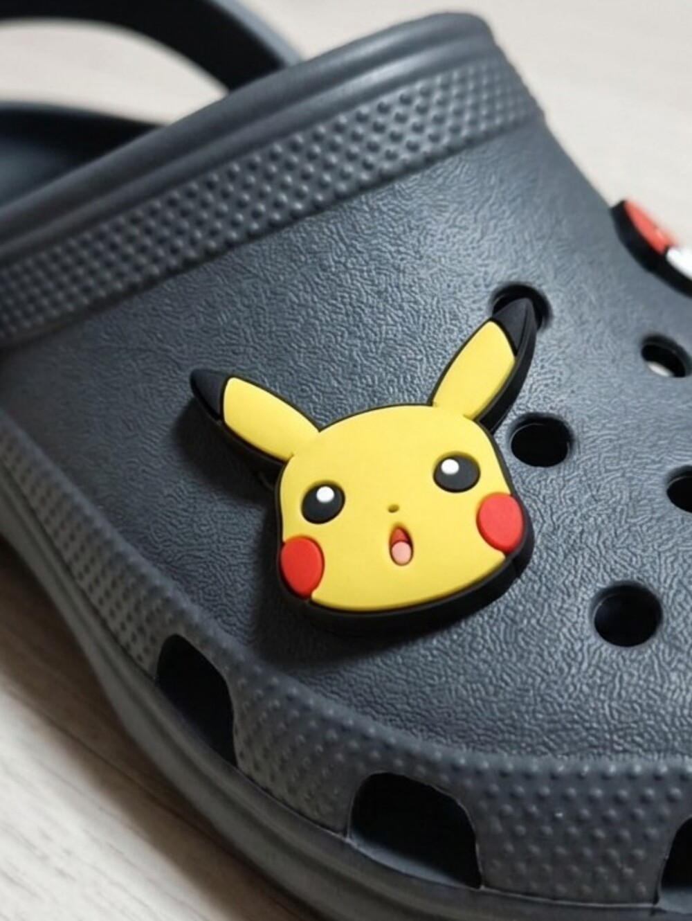 Pikachu Face Charm - Cute Pokémon Crocs